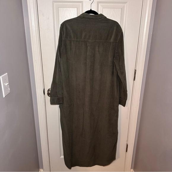 Frank & Eileen Corduroy Rory Maxi Shirt Dress - Forrest - Picture 11 of 15